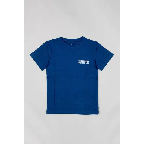 Zippy Otroška bombažna kratka majica mornarsko modra barva