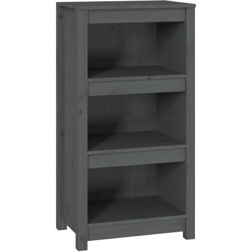 Maison Chic Knjižna omara - Knjižni regal siva 50x35x97 cm trdna borovina, (21723327) Slike