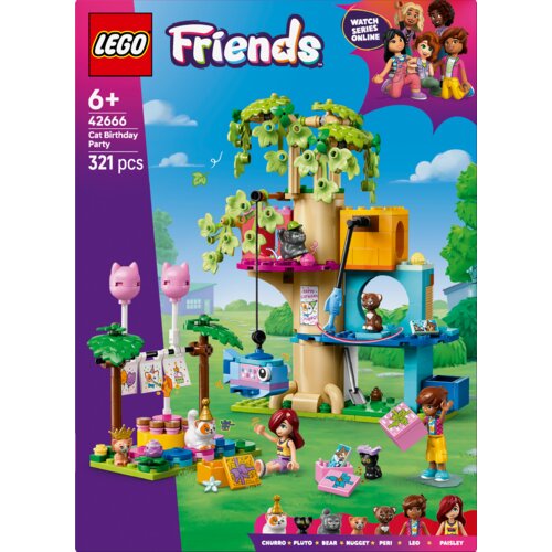 Lego LEGO&amp;reg; Friends Mačji rođendanski tulum i kućica na drvetu 42666 Slike