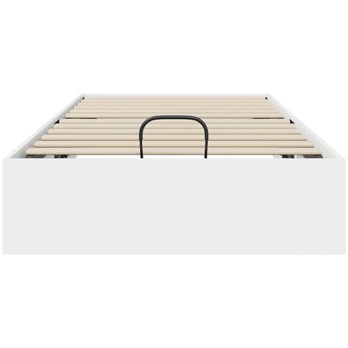  Otoman krevet s pohranom Bijelo 193 x 120 x 25 cm Iverica - Bijelo 90 x 200 cm Slike
