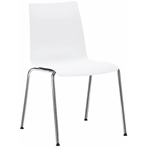 interstuhl Školjkast stol iz umetne mase SNIKE, enodelna školjka iz PP, bele barve