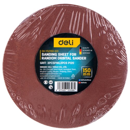 DELI ALATI Brusni listovi EDH-YSZ150-ED1, 150mm, 5 komada Cene