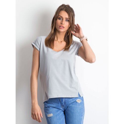 Fashion Hunters Vibes light graphite t-shirt Slike