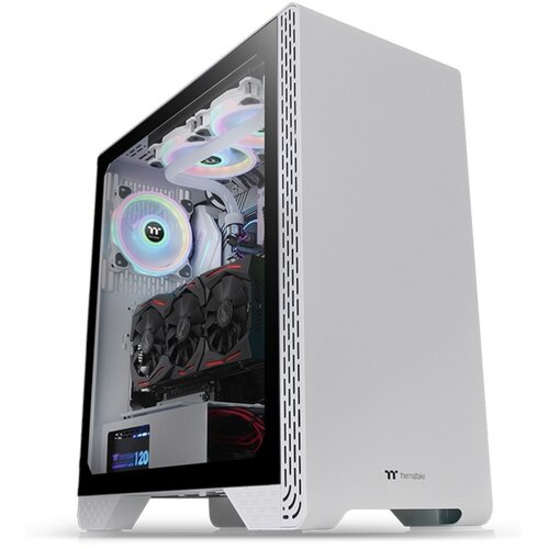Thermaltake S300 TG Snow Mid tower case, bijela boja, 1x Standard fan 120mm Slike