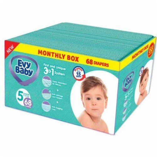 Evy Baby pelene za bebe box 5 junior 11 - 25kg, 68kom, 3u1 j A055744 Cene