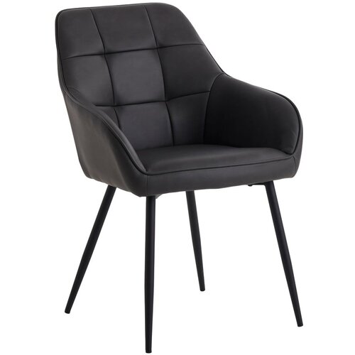 Unique Furniture Tamno sive blagovaonske stolice u setu s naslonima za ruke 2 kom od umjetne kože Nolan Square – Cijene