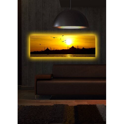 Opviq Slika na platnu sa LED osvetljenjem 30x90cm Cene