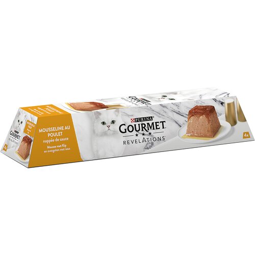 Gourmet Revelations Mousse mačja hrana 4 x 57 g - Piščanec Cene