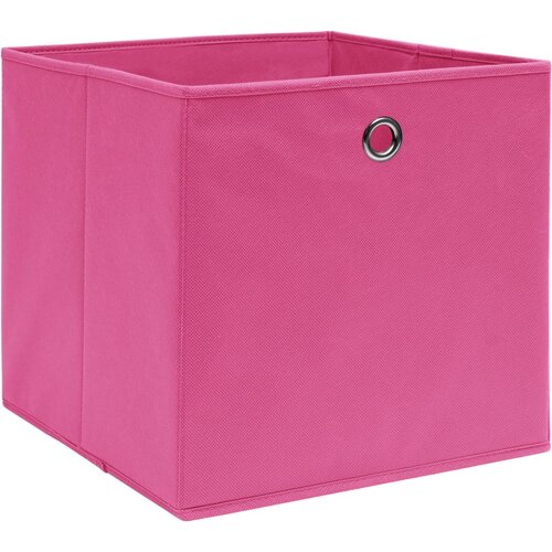  Kutije za pohranu od netkane tkanine 4 kom 28 x 28 x 28 cm roze Slike
