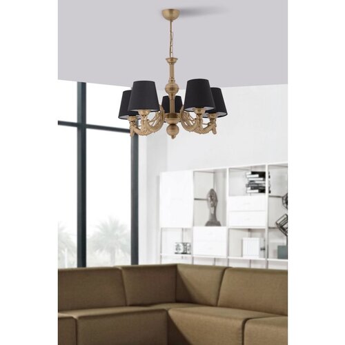 Opviq fiona chain - black, gold blackgold chandelier Cene