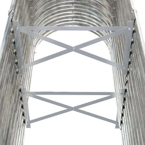 VidaXL Vrtna sadilica od čelika obloženog prahom 114x40x68 cm srebrna Slike