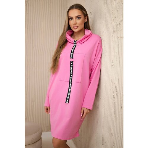 Kesi Dress with tie light pink Cene