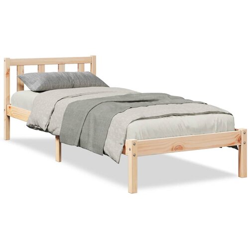 Maison Chic Daljši Posteljni okvir - Enojna postelja - Postelja za odrasle brez vzmetnice 80x220 cm trdna borovina, (21695774) Cene