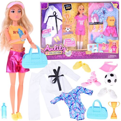 Anlily Doll SPORTSMAN Nogomet, gimnastika, trčanje, taekwondo ZA5696 Slike