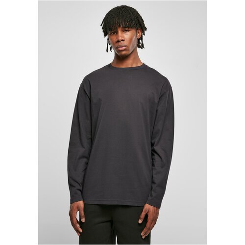 UC Men Heavy Oversized Garment Dye Long Sleeve Black Slike