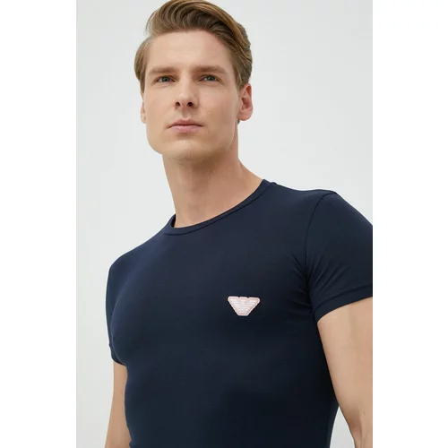 Emporio Armani Underwear Kratka majica moški, mornarsko modra barva