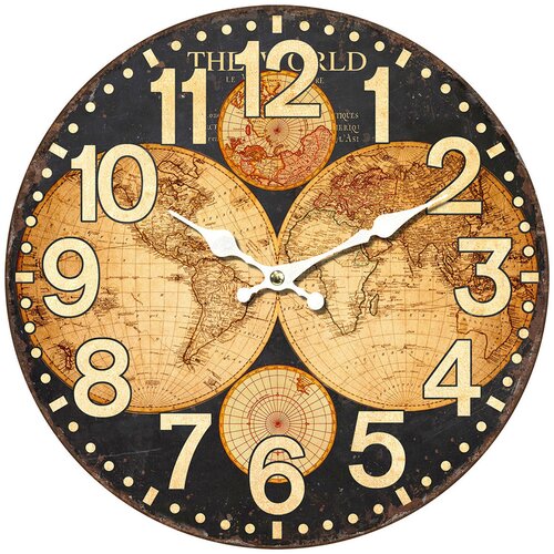 Signes Grimalt Ure Wall Clock Mapamundi. Kostanjeva Slike