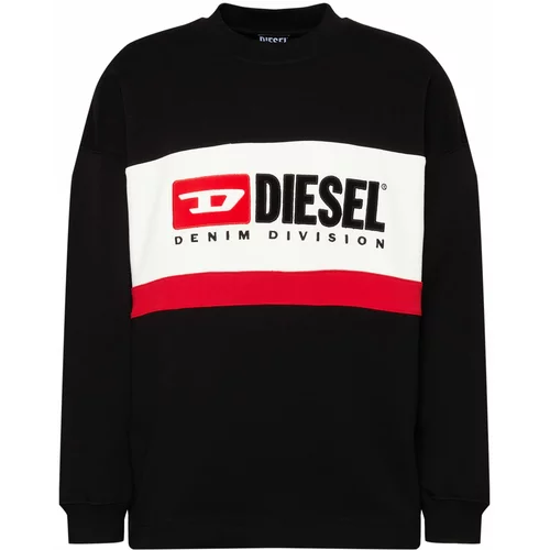 Diesel Majica 'TREAPY' rdeča / črna / bela