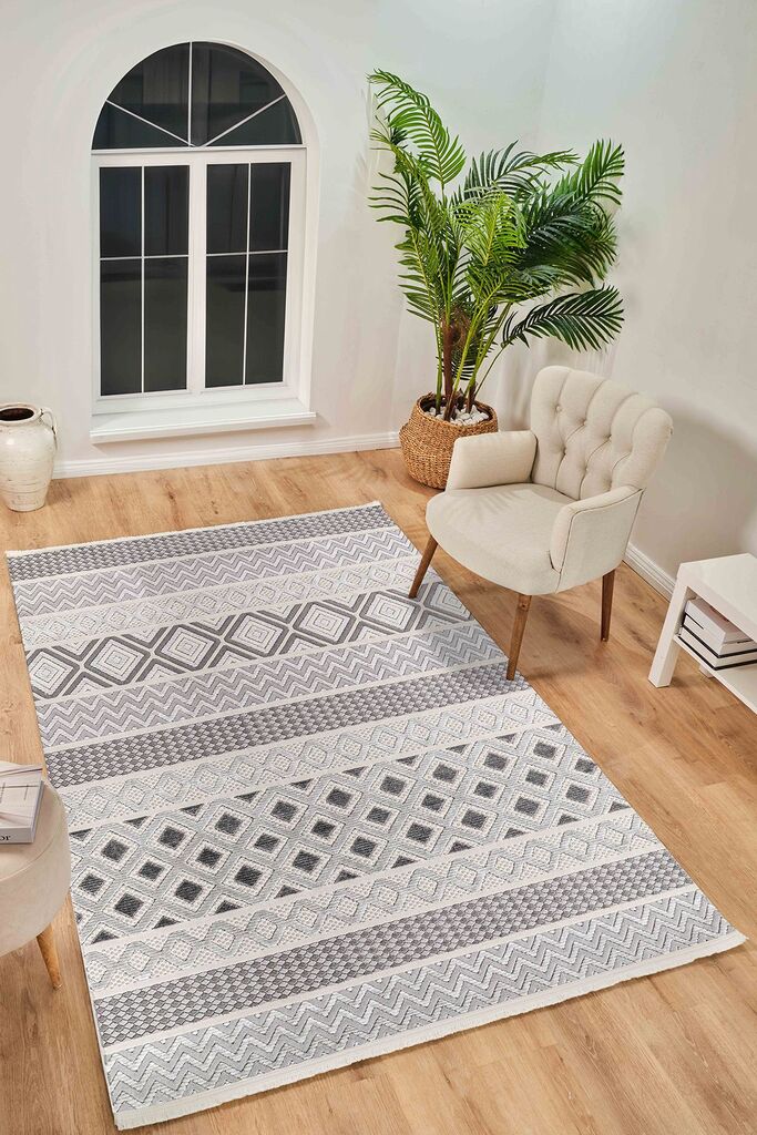 Conceptum Hypnose tepih boyut By052, 100x200 cm, krem-sivi Cene