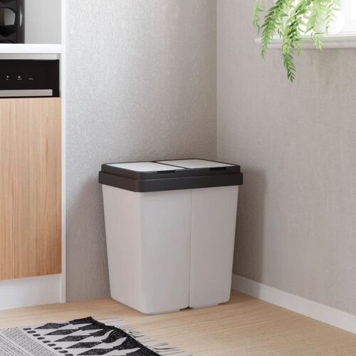 VidaXL Dvostruka kanta bijela 2 x 25 L Slike
