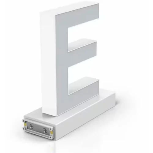 Abc LED črka E 75mm za sestavo napisa Arial 6500K "klik" bela