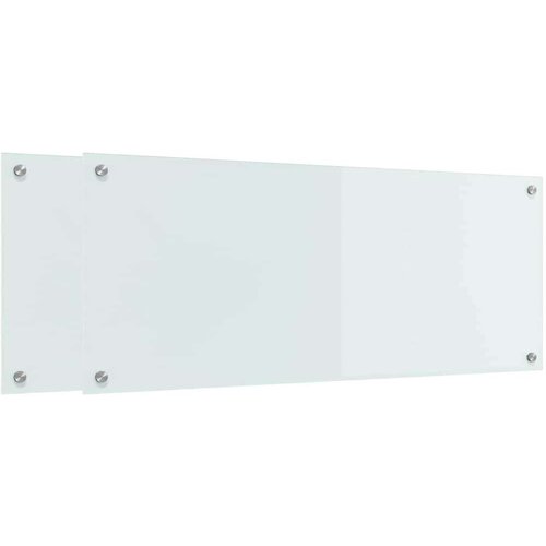 VidaXL Za&amp;scaron;čita za kuhinjo Bela 100 x 40 x 0.8 cm kaljeno steklo Slike