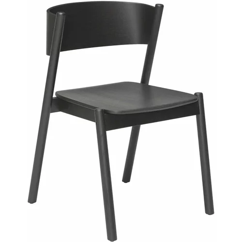 Hübsch Jedilni stol iz črnega hrasta Oblique - Hübsch