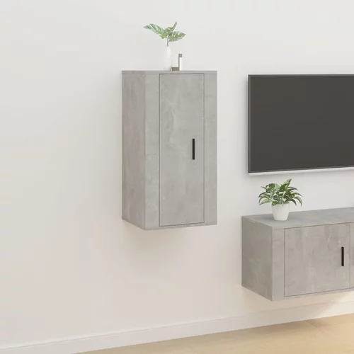  Zidni TV ormarić siva boja betona 40x34,5x80 cm