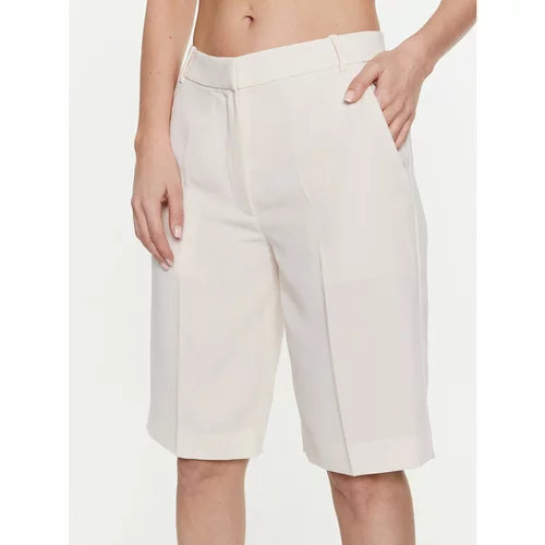 Calvin Klein Kratke hlače iz tkanine K20K205242 Écru Regular Fit