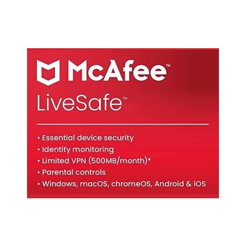 MCAFEE LiveSafe 2023 - 3 Device 1 Year Key GLOBAL Cene