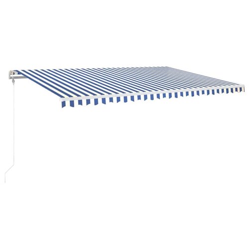  Automatska tenda sa senzorom LED 500x350 cm plavo-bijela Slike