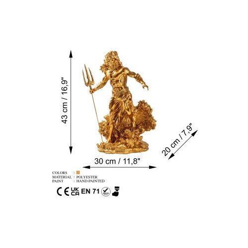 Wallxpert Dekorativna figura Yak-035-C, 30x43x20 cm Slike