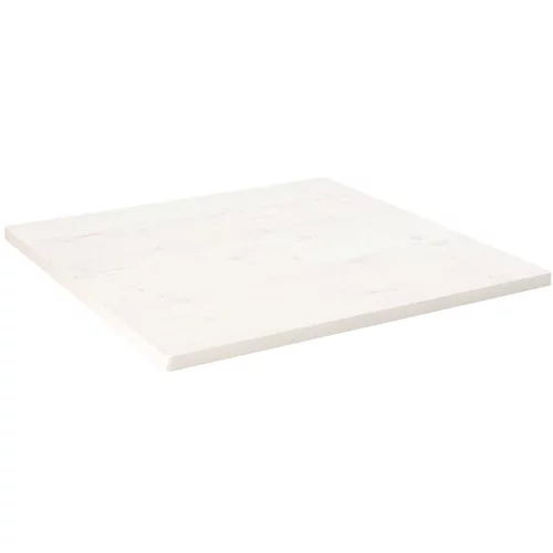 vidaXL Ploča za stol bijela 90x90x2 5 cm masivna borovina četvrtasta