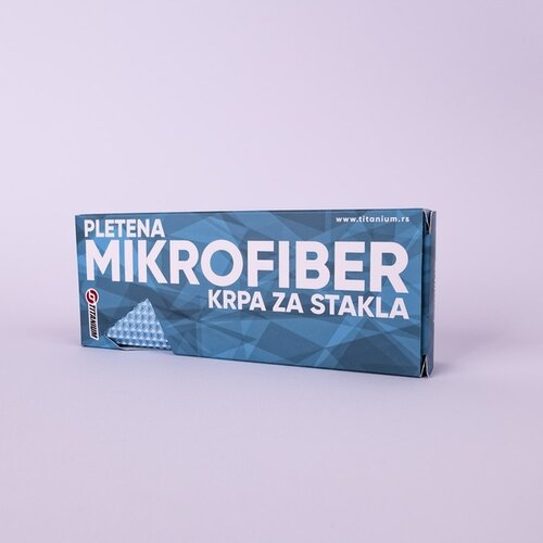 Titanium pletena mikrofiber krpa za stakla Slike