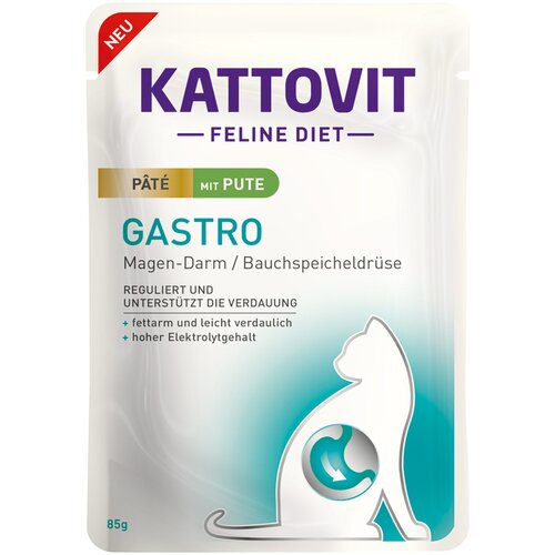Kattovit Varčno pakiranje Gastro Pat&amp;eacute; 30 x 85 g - s puranom Slike