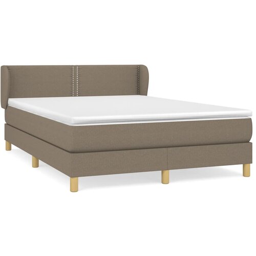 Maison Chic Box spring postelja - Vzmetna postelja z vzmetnico taupe 140x200 cm blago SL21056, (21881158) Cene