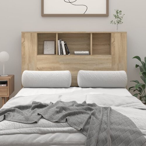 VidaXL vzglavna omarica sonoma hrast 120x18,5x104,5 cm Slike
