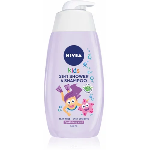 Nivea Kids Girl gel za tuširanje i šampon 2 u 1 za djecu 500 ml