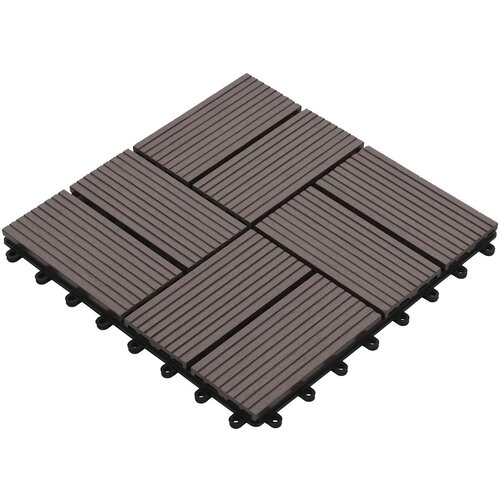  Pločice za decking 11 kom. Tamno smeđa 30 x 30 cm WPC Cijene