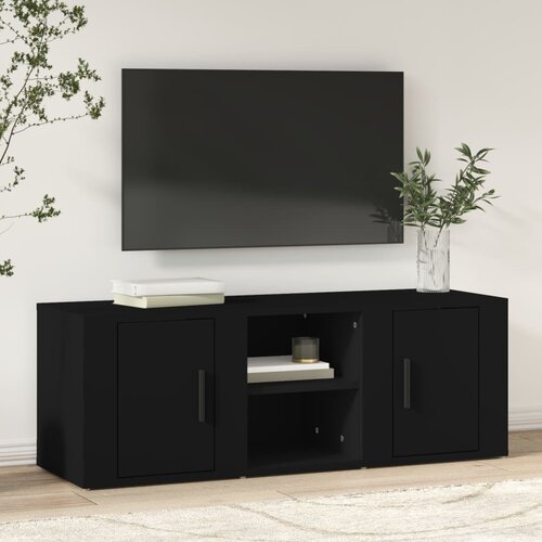 TV ormarić crni 100x31,5x35 cm od konstruiranog drva Slike