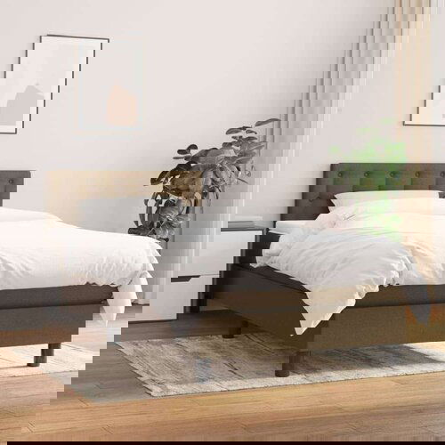  Krevet s oprugama i madracem tamnosmeđi 90 x 190 cm od tkanine Cene