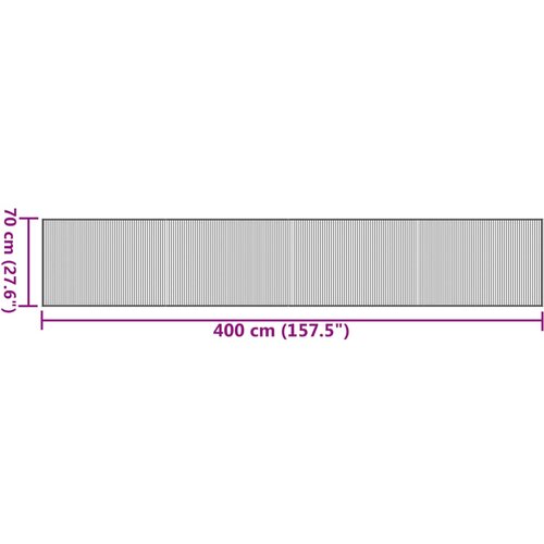  Tepih pravokutni crni 70 x 400 cm od bambusa Slike