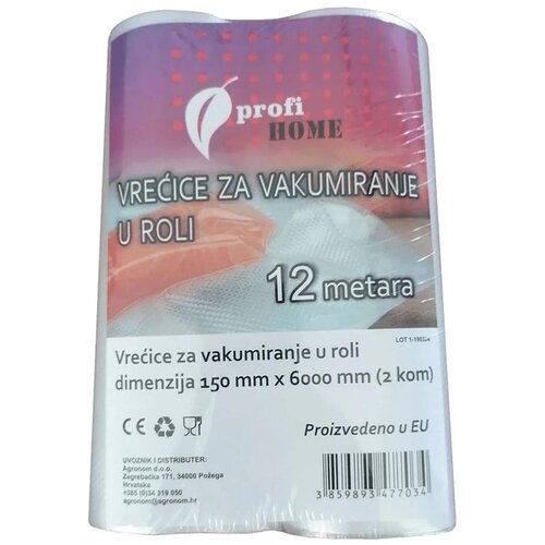 Profi HOME Vrećice za vakumiranje u roli, 150 x 6000 mm, 2 kom &amp;ndash; 453605 Slike