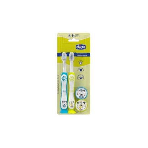 Chicco CETKICE ZA ZUBE DVOPAK TIGAR/PANDA,DJECAK, 3-6 GOD. Slike