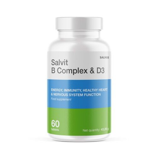 Salvit b complex i vitamin D3, 60 tableta – jačanje imuniteta i zdravlje srca Cene