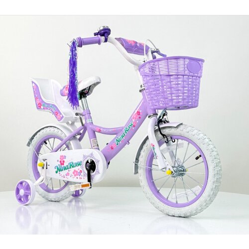  Nina rose bicikl 14" za devojčice model 722-14 sa pomoćnim točkovima - ljubičasti Cene