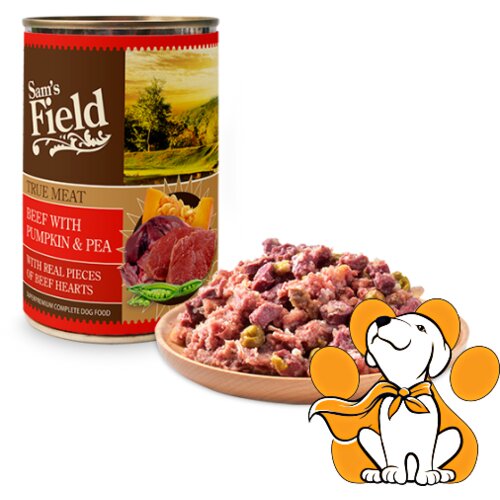 Sam's Field true Meat Beef With Pumpkin & Pea 400g, Vlažna Hrana Sa Govedinom Cene