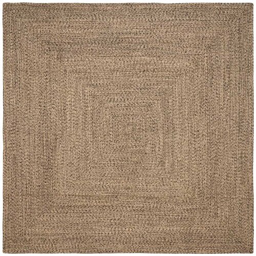 vidaXL Preproga Pletenje Naravna in črna 240 x 240 cm Juta Cene