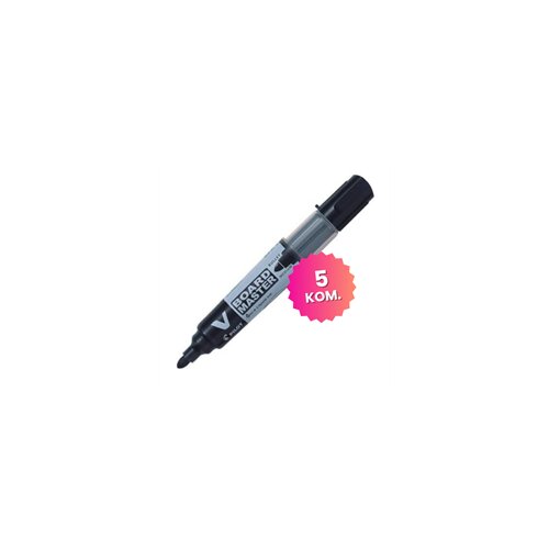 Pilot Komplet markera V Board master, WBMA-VBM-M-B (crna), 5 komada Slike