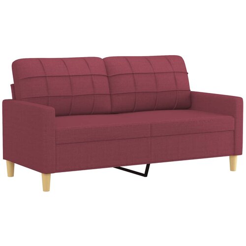 Maison Chic kavč - Sofa - Kanape dvosed vinsko rdeč 140 cm blago, (21727011) Cene
